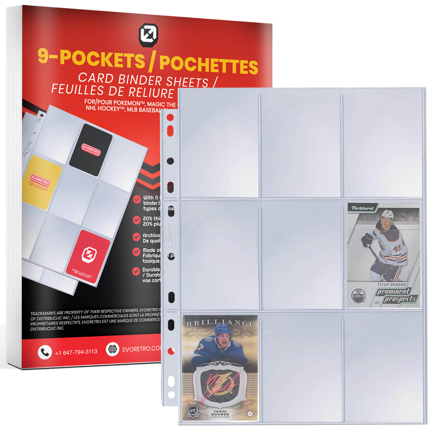 EVORETRO 9-Pocket Binder Pages for Trading Cards | 40 Sheets EVORETRO Canada EVORETRO 9-Pocket Binder Pages for Trading Cards | 40 Sheets EVORETRO Canada