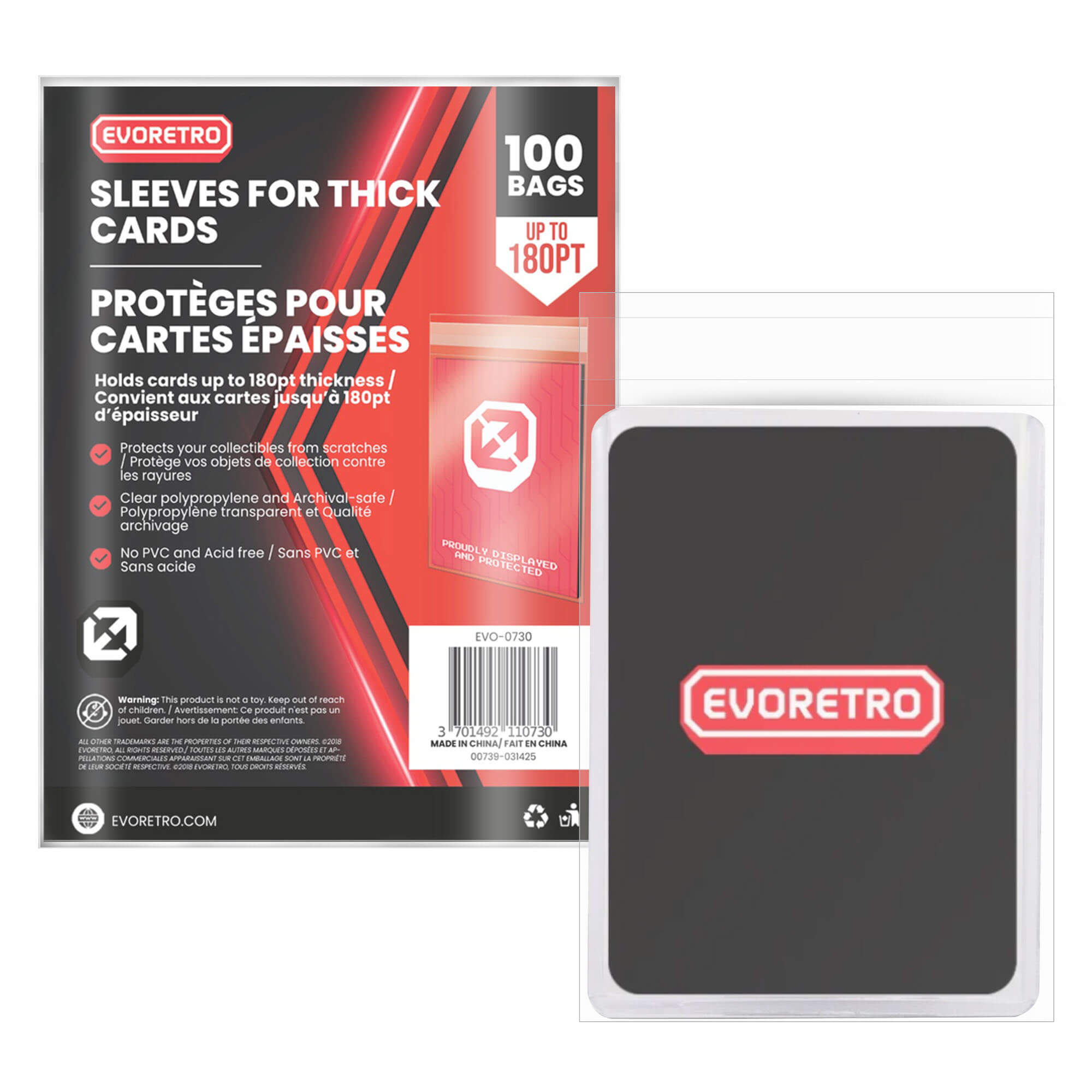 Sleeves for 180pt Cards Extra Thick Card Protection | Evoretro EVORETRO Canada Sleeves for 180pt Cards Extra Thick Card Protection | Evoretro EVORETRO Canada