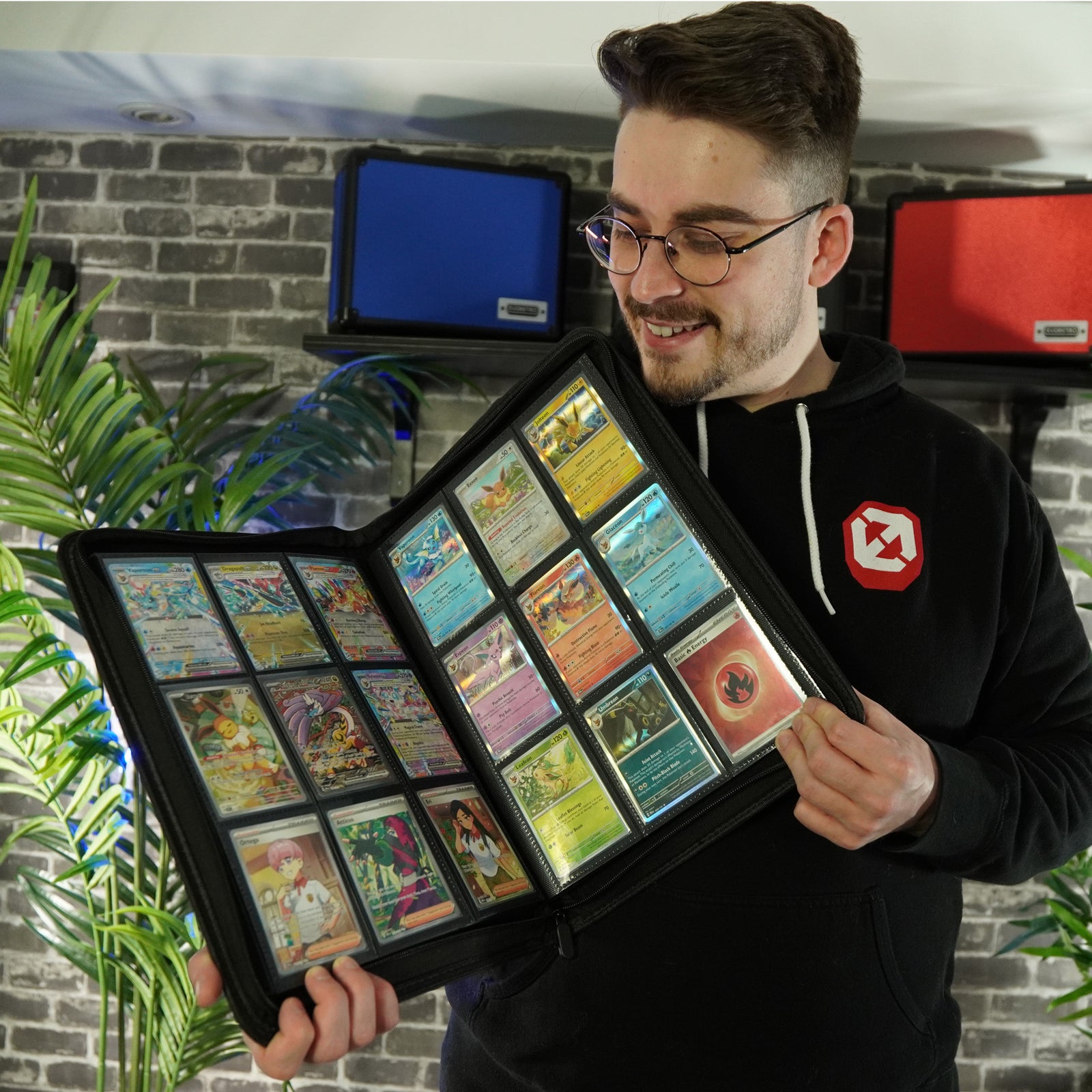 EVORETRO 9-Pocket Zip-Up Trading Card Binder for 360 cards