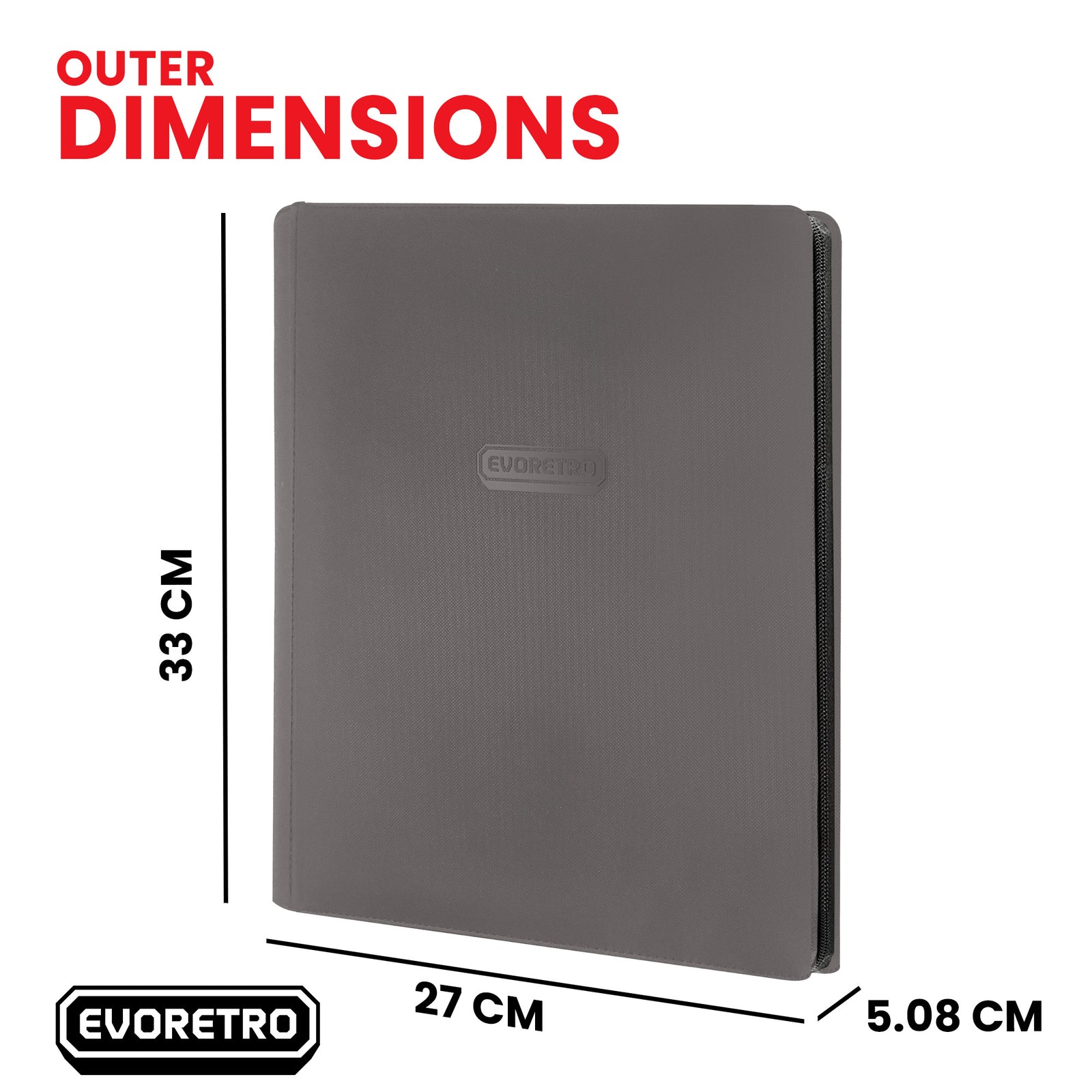 EVORETRO 9-Pocket Zip-Up Trading Card Binder for 360 cards