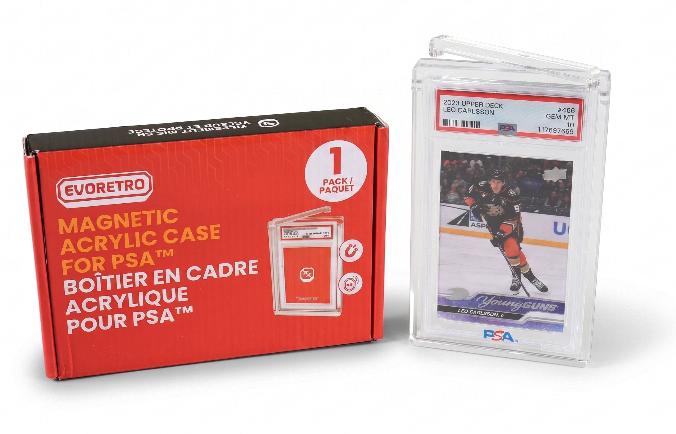 graded card acrylic case Magnetic Acrylic Case Display for 1 PSA Slab
