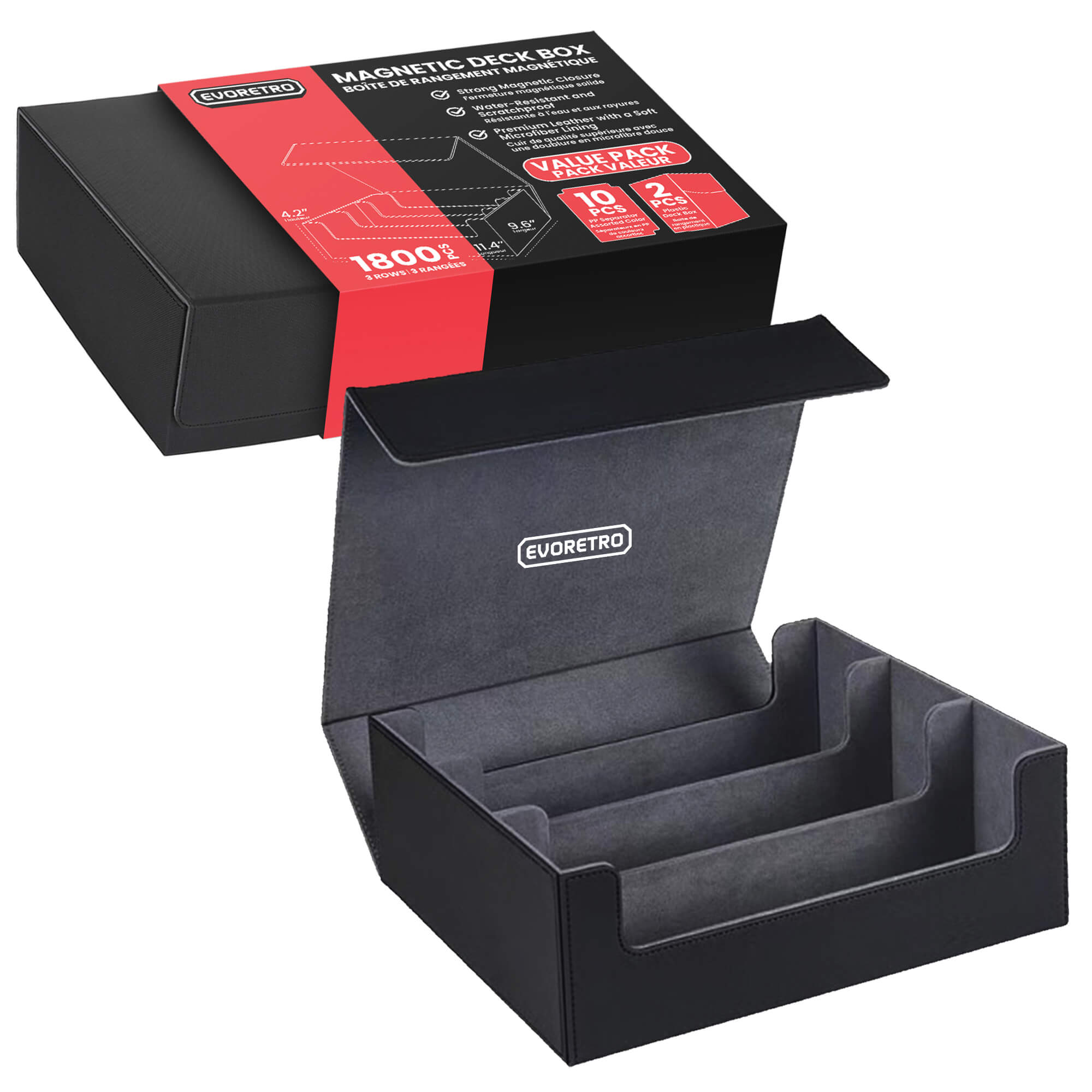 VEVOR Boîte de rangement pour cartes gradées, 4 emplacements, étui de transport pour cartes de sport gradées avec séparateurs mousse, verrou à clé | / ex Bricoman VEVOR Boîte de rangement pour cartes gradées, 4 emplacements, étui de transport pour cartes de sport gradées avec séparateurs mousse, verrou à clé | / ex Bricoman