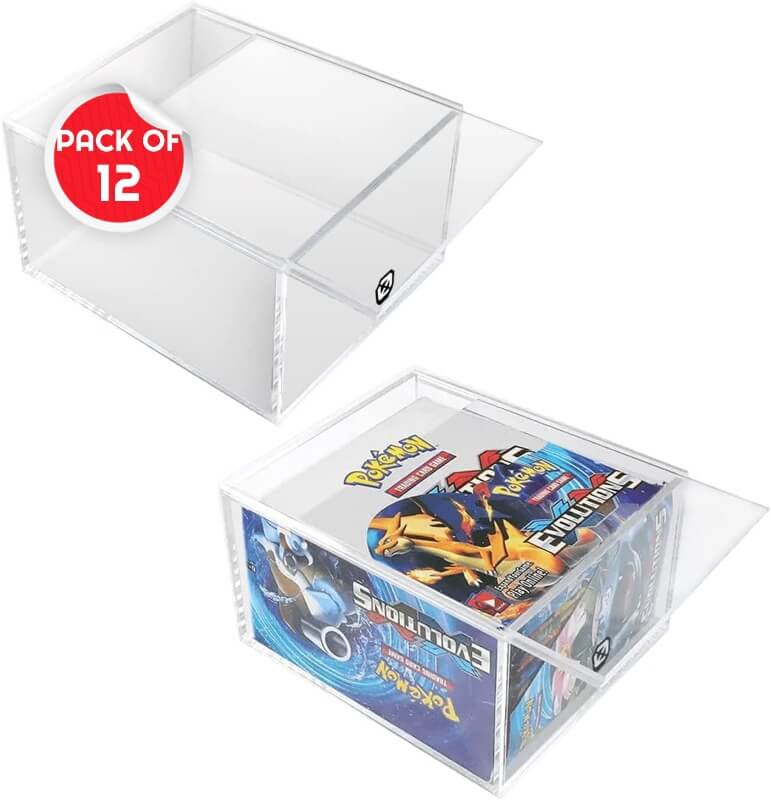 Acrylic Pokmon Booster Box Protector Sliding Lid | Evoretro EVORETRO Canada Acrylic Pokmon Booster Box Protector Sliding Lid | Evoretro EVORETRO Canada