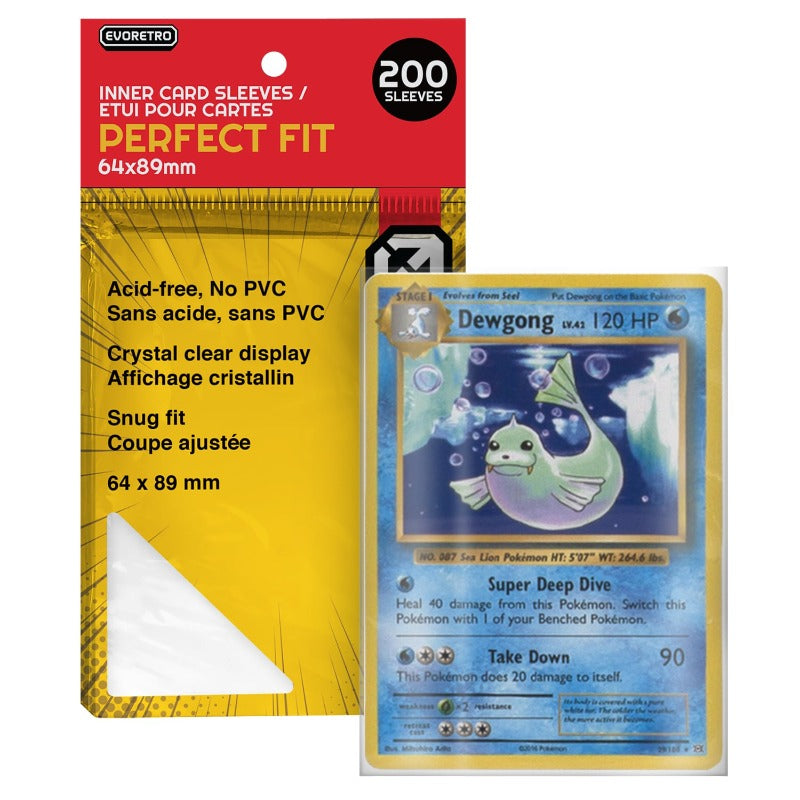 tight fit pokemon card sleeves Perfect Inner Protector demon Compatible with PSA sized Pokemon Bagon SV9 070/100 Icing Through Color Series:Icy Black