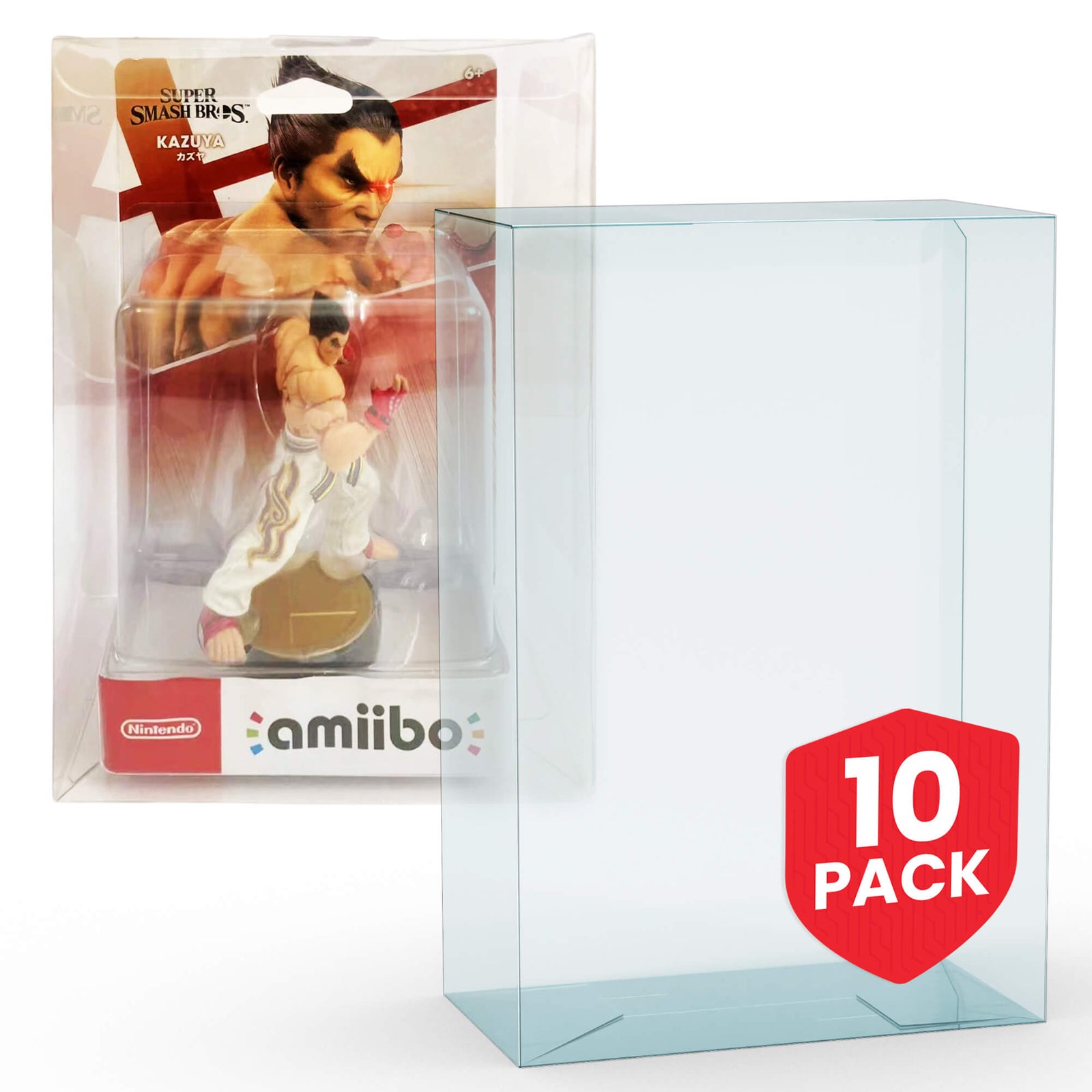 Display Case Protector for Small amiibo 12.9x7x19 PET Protector Pack of 10