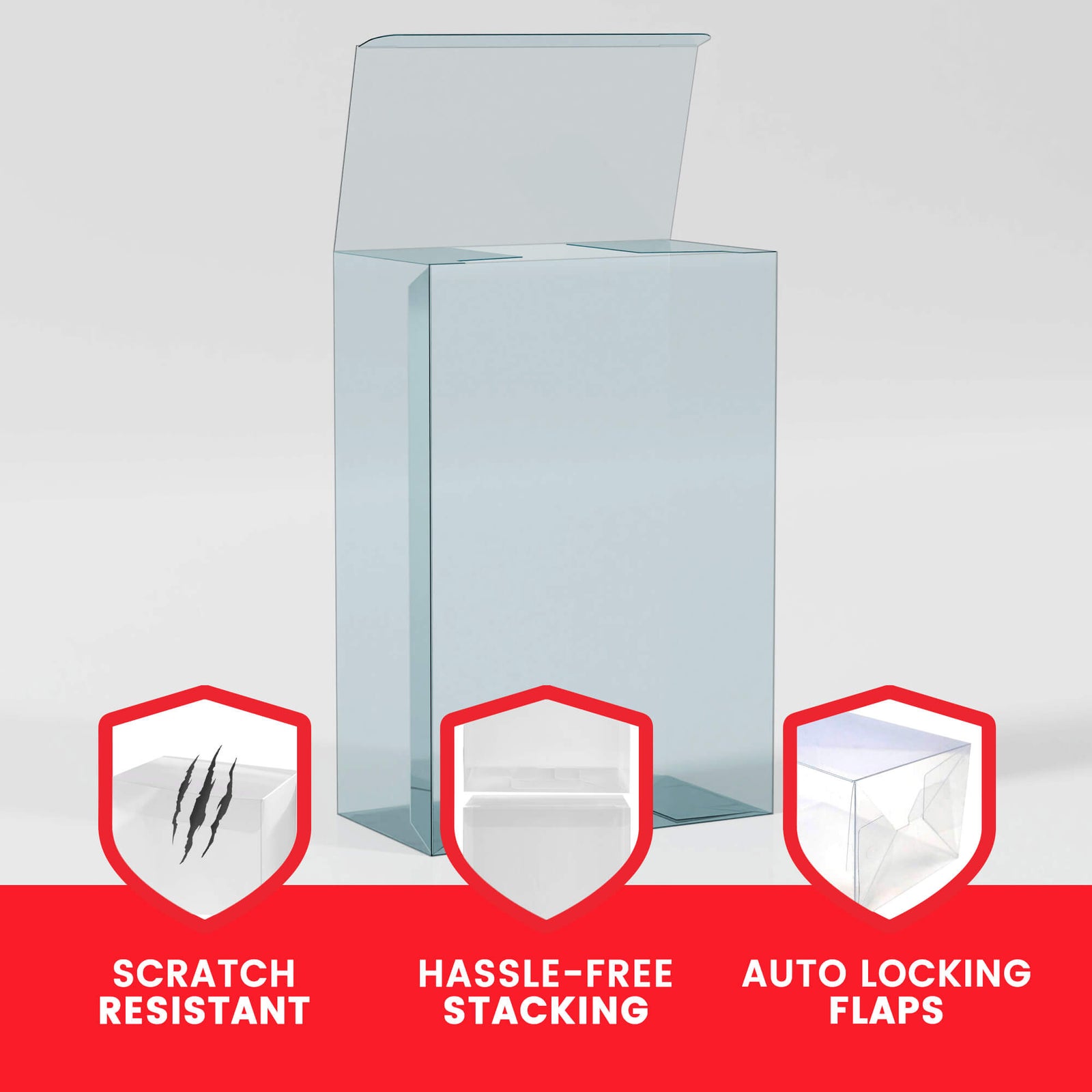Display Case Protector for Small amiibo 12.9x7x19 PET Protector Pack of 10