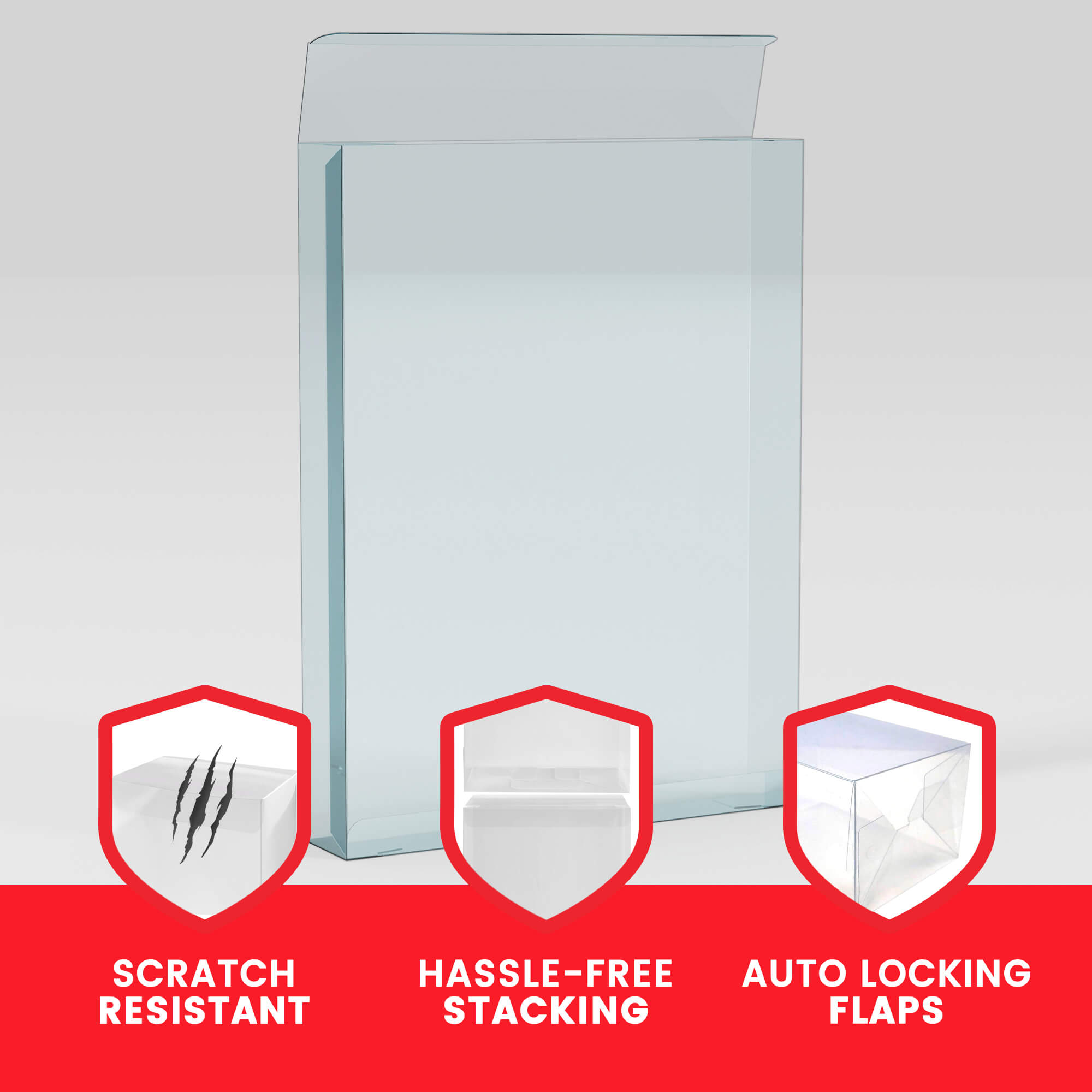 Display Case Protector for Clamshell Spider Man Marvel's 21x4x27.9 PET Protector Pack of 10