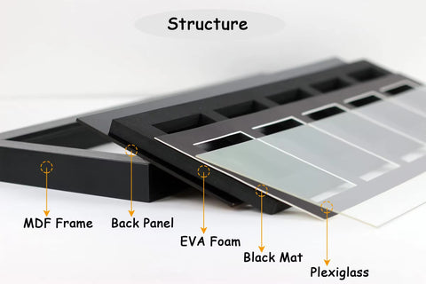 Card Wooden Display Frame with 5 Slots - magnetic holder Delivery