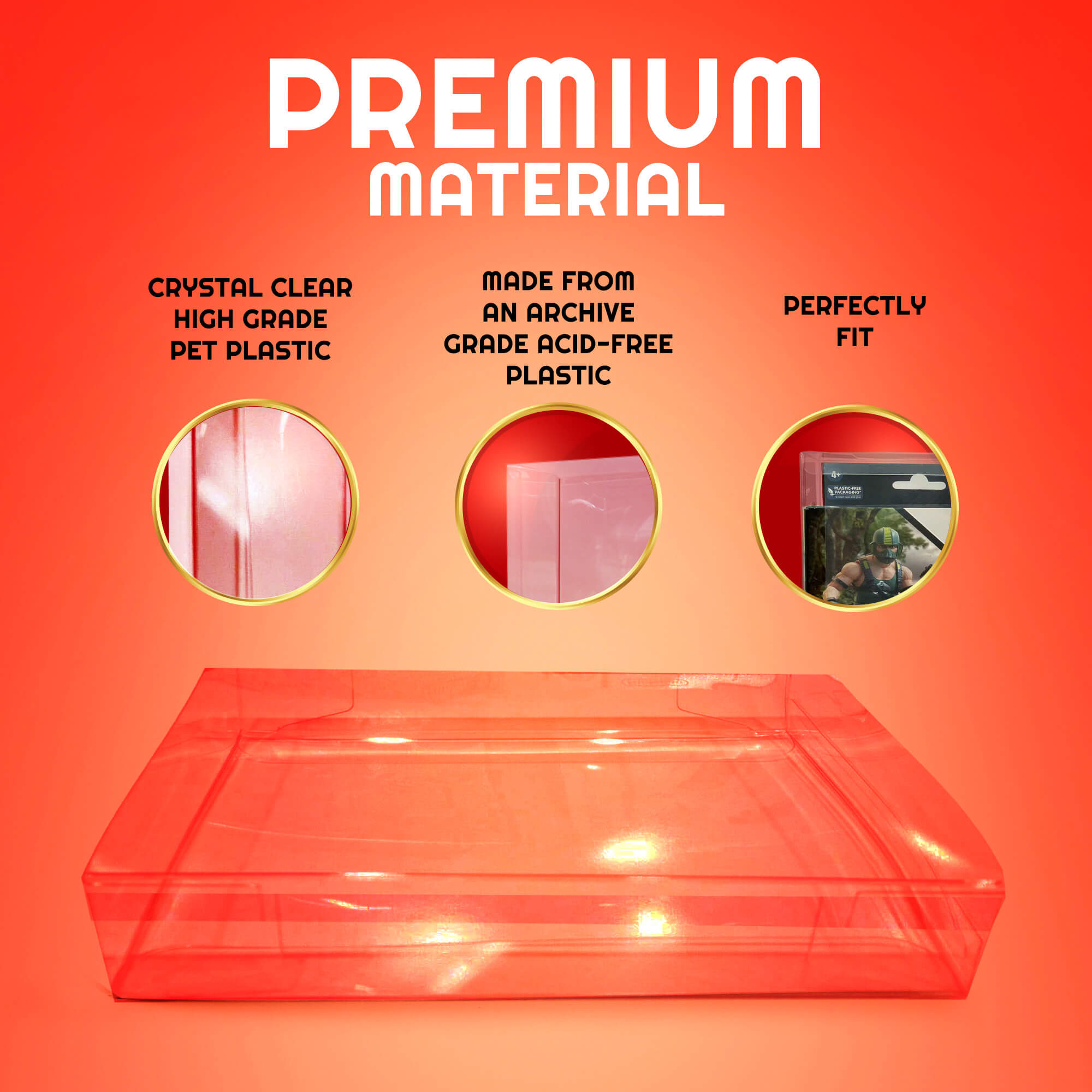 EVORETRO Display Case Protector for GI Joe Classified - No Window box with Hanger pack of 10