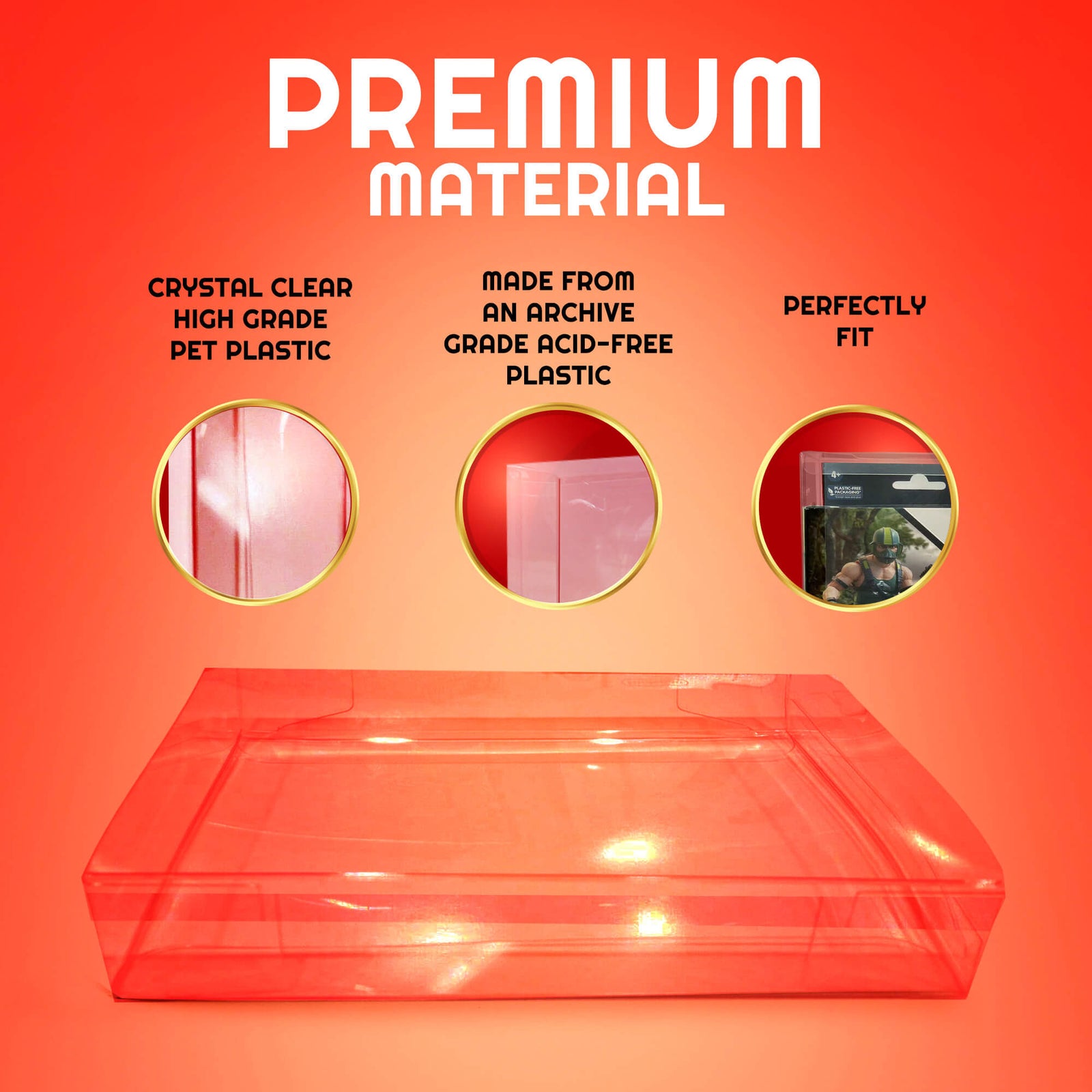 EVORETRO Display Case Protector for GI Joe Classified - No Window box with Hanger pack of 10