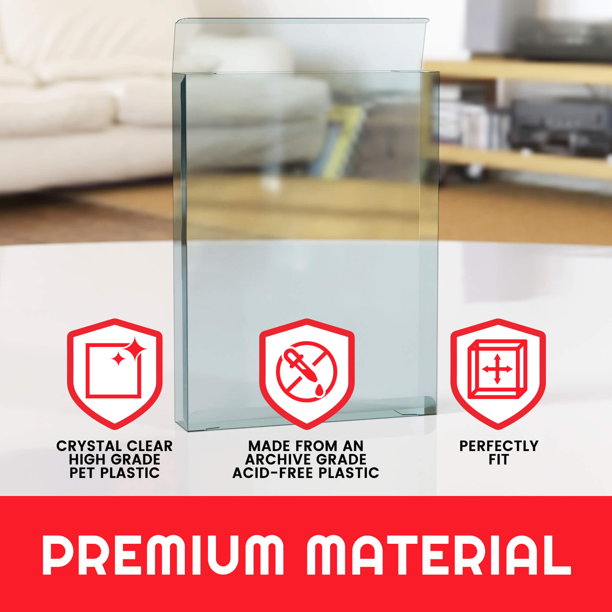 Display Case Protector for Clamshell Spider Man Marvel's 21x4x27.9 PET Protector Pack of 10