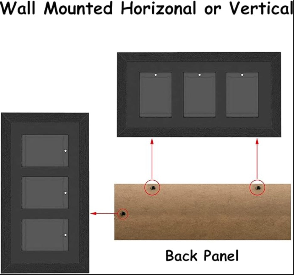 EVORETRO Card Wooden Display Frame, Magnetic holder