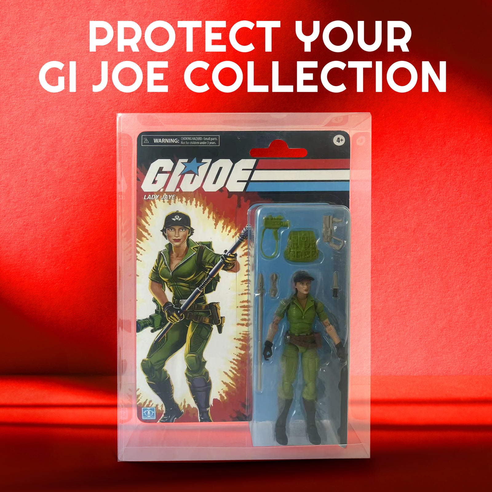 Lot de 10 protections de vitrine EVORETRO à clapet GI Joe Lady Jaye