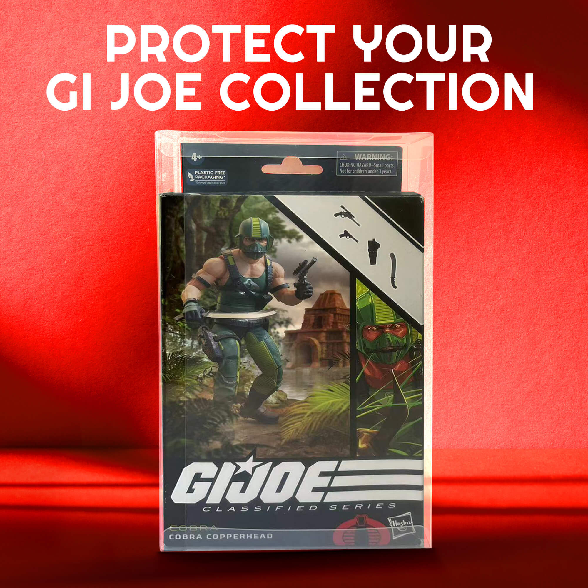 EVORETRO Display Case Protector for GI Joe Classified - No Window box with Hanger pack of 10