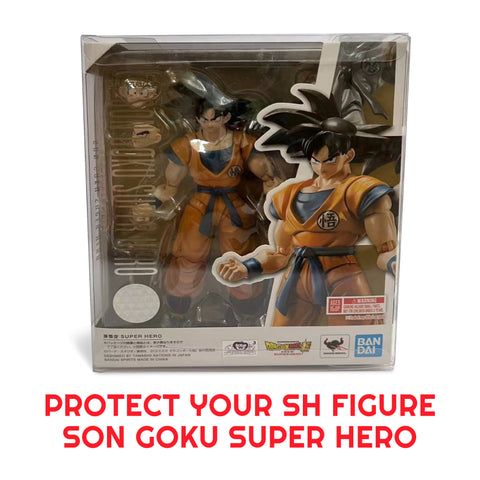 Lot de 10 protections de vitrine EVORETRO pour figurines SH Son Goku Super Hero PET