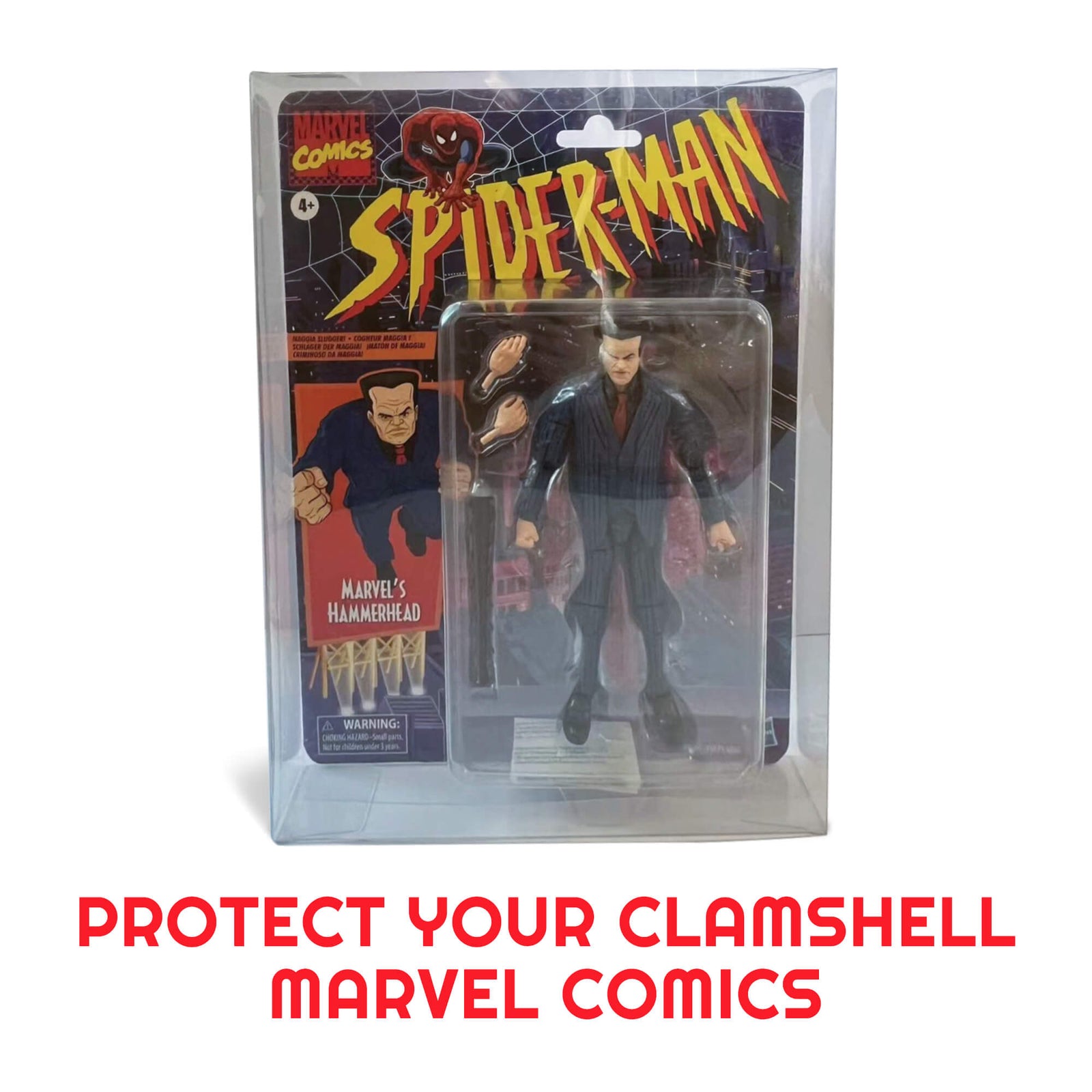 Display Case Protector for Clamshell Spider Man Marvel's 21x4x27.9 PET Protector Pack of 10