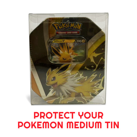 EVORETRO Display Case Protector for Pokemon Medium tin 11.7x7.5x15.4 PET Pack of 5