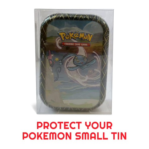 EVORETRO Display Case Protector for Pokemon Small tin 8x2.8x12.5 PET Pack of 5