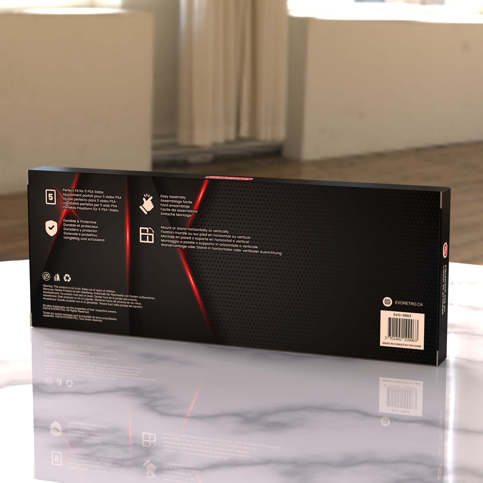 Cadre en Bois Premium pour Cartes Gradées PSA avec Verre Anti-UV