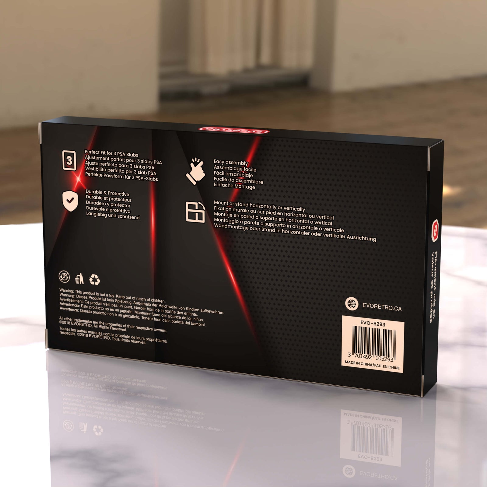 Cadre en Bois Premium pour Cartes Gradées PSA avec Verre Anti-UV