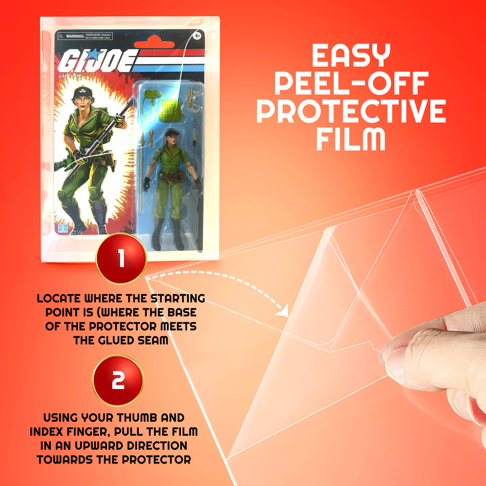 EVORETRO Display Case Protector Clamshell GI Joe Lady Jaye pack of 10