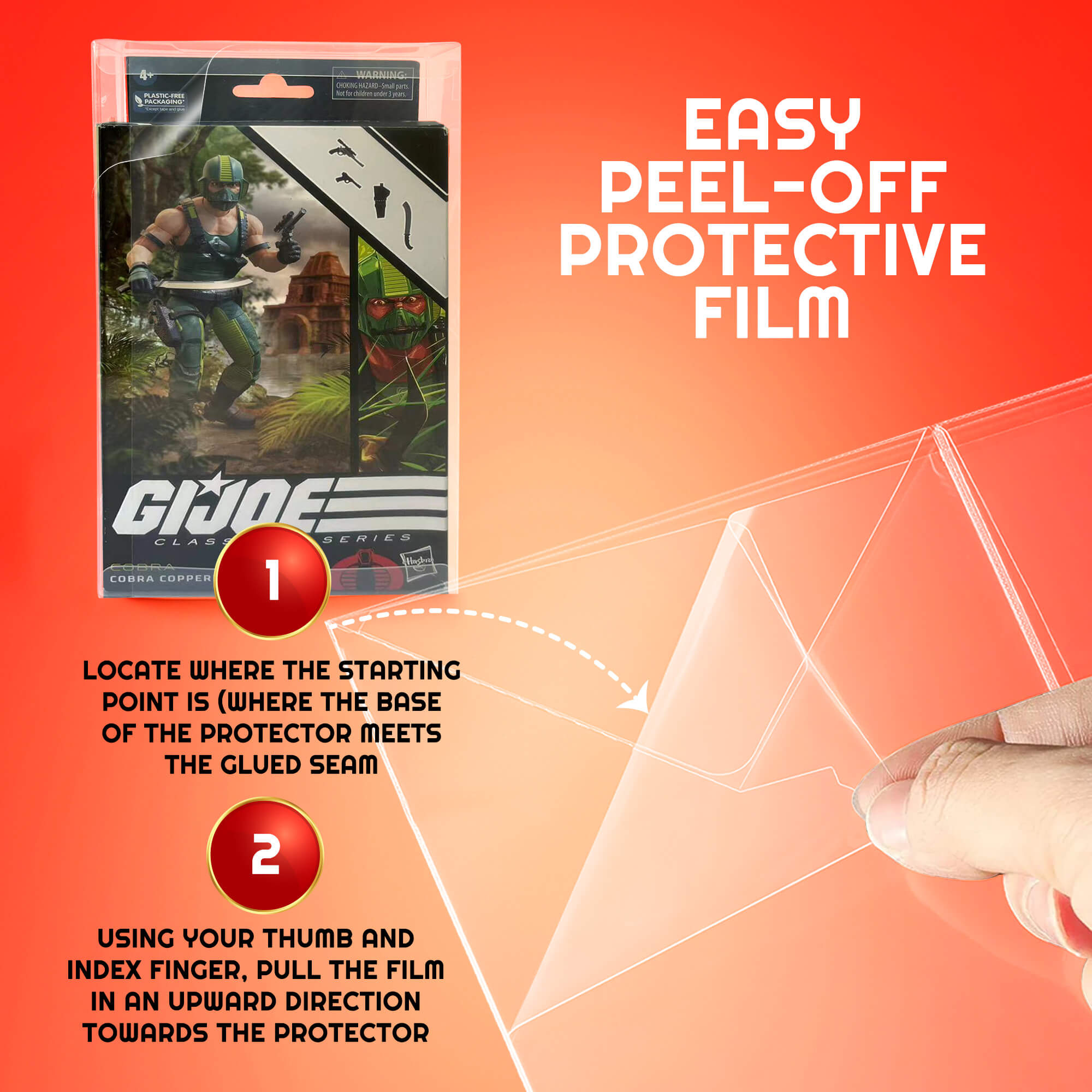 EVORETRO Display Case Protector for GI Joe Classified - No Window box with Hanger pack of 10