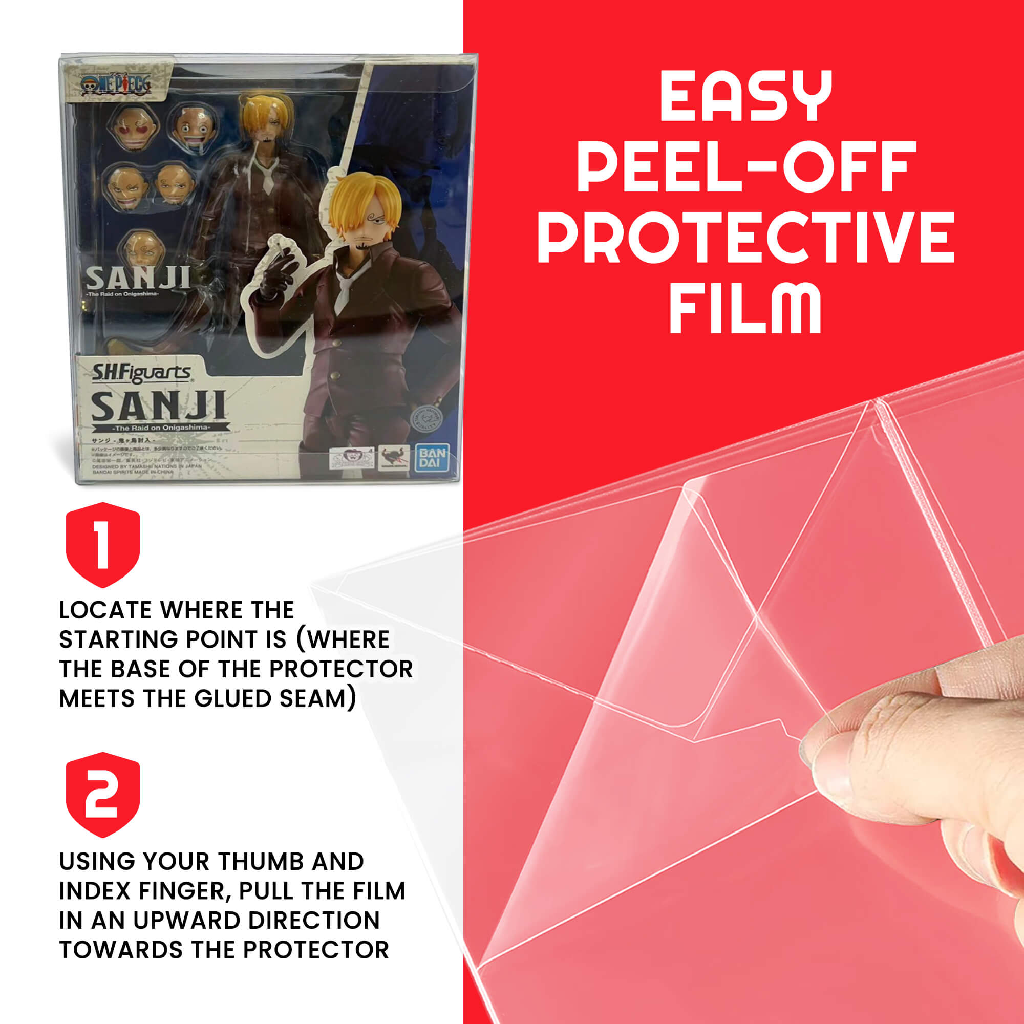 Transparent PET Display Case Protector for SH Figuarts Sanji Figure