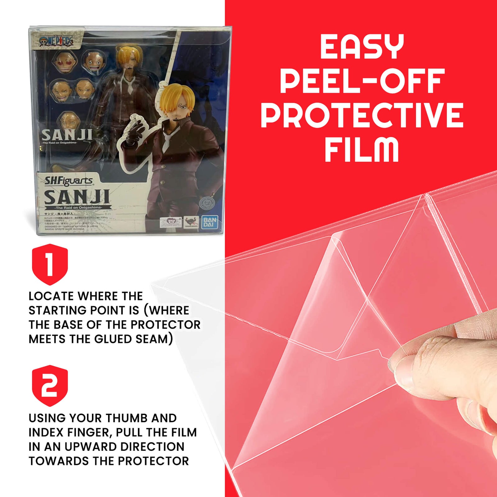 Transparent PET Display Case Protector for SH Figuarts Sanji Figure