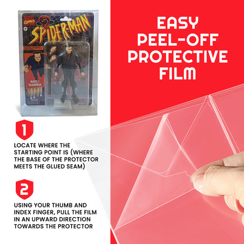 Lot de 10 protections de vitrine EVORETRO pour Clamshell Spider Man Marvel's 21x4x27.9 PET Protector 