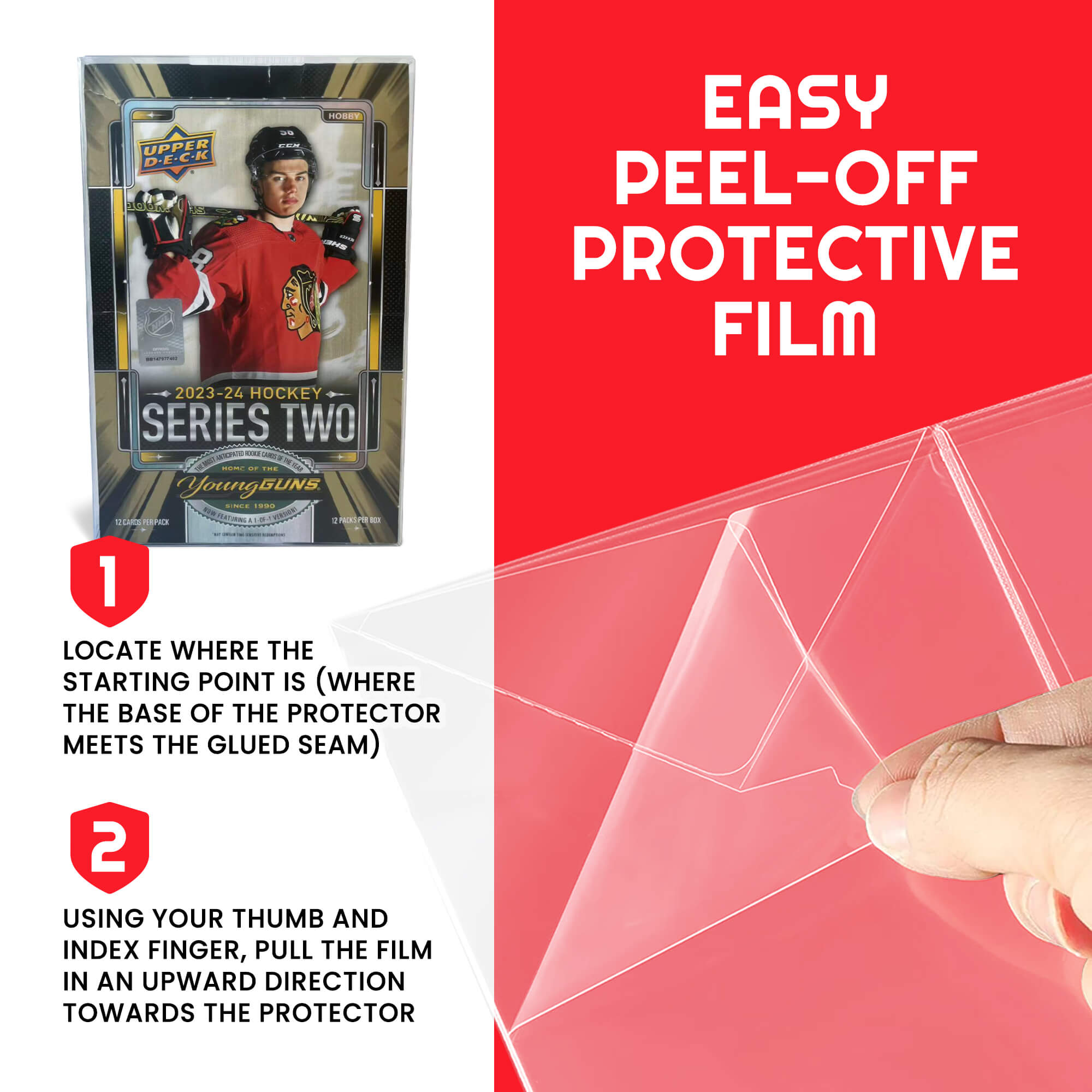 EVORETRO Display Case Protector for Upper Deck Series Two Young Guns Delivery