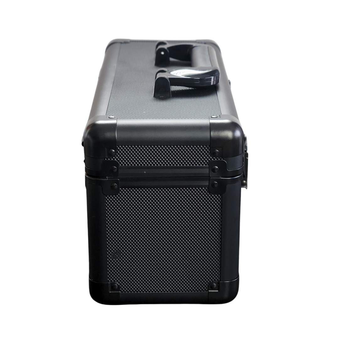 side view of closed 15-slab case 