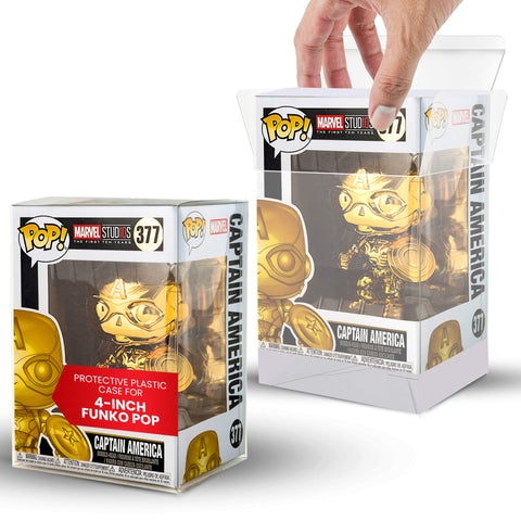4-inch Funko Pop PET protectors – clear collectible display cases – EVORETRO