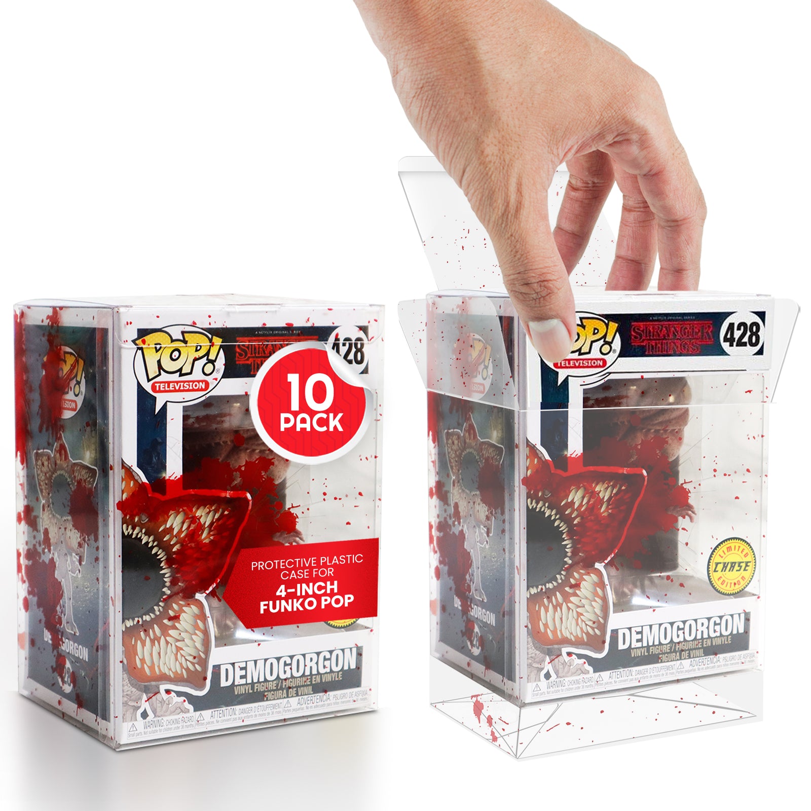 Funko Pop 4 Inches - Red Blood with Bullet Holes - PET Protector 0.40MM - Pack of 10