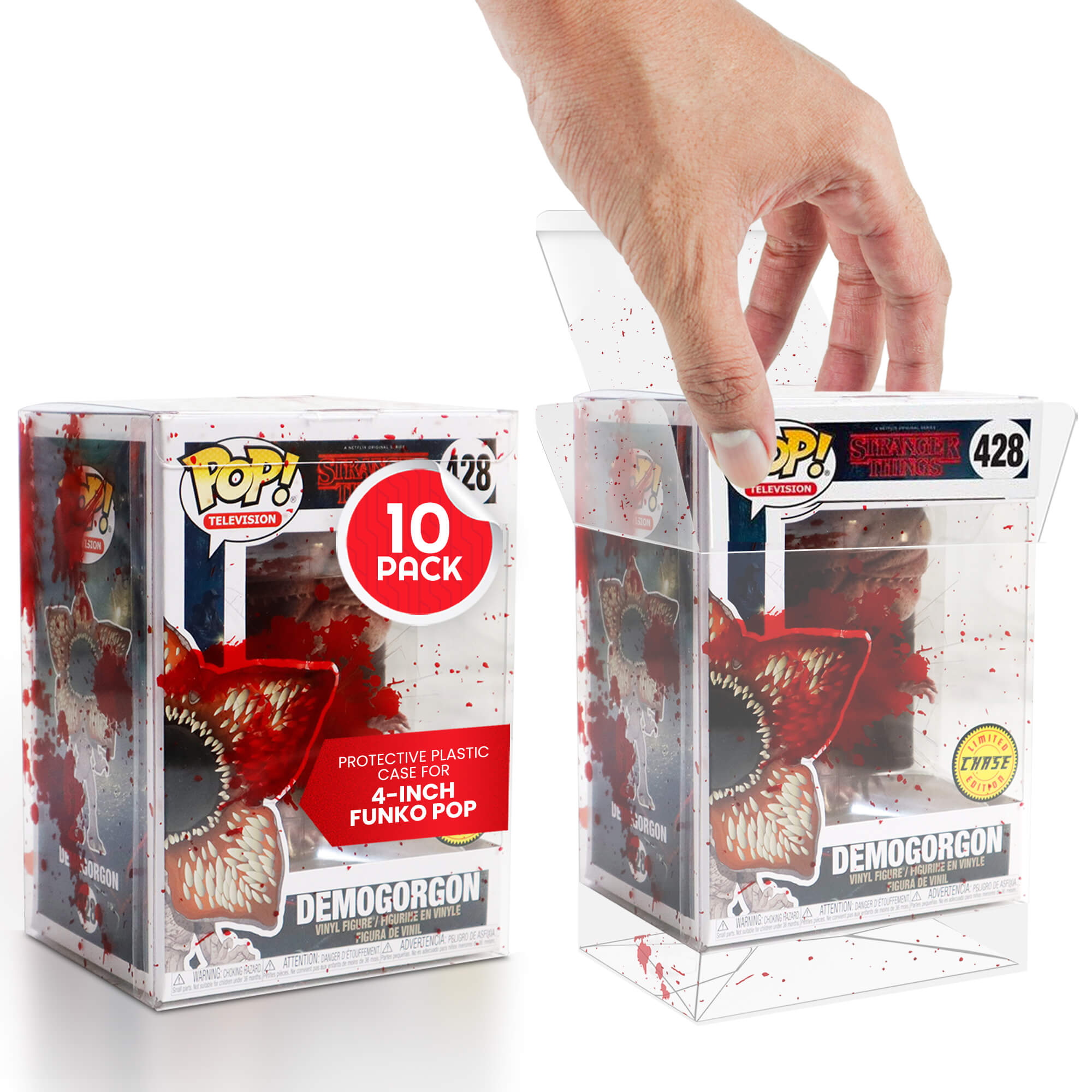 Funko Pop 4 Inches - Red Blood with Bullet Holes - PET Protector 0.40MM - Pack of 10