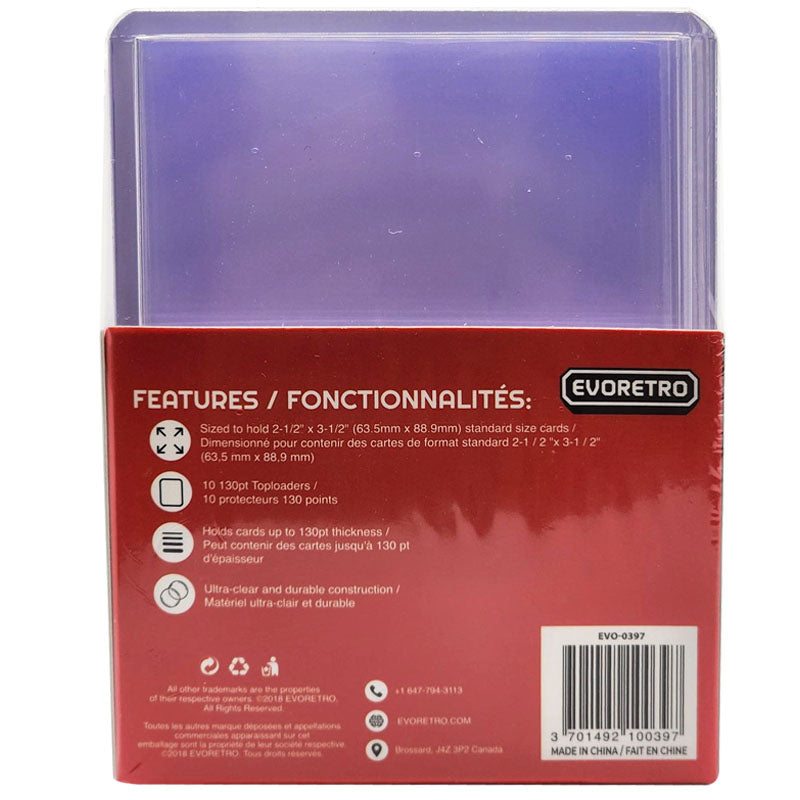 EVORETRO Topload Card Holder 3x4 130pt Pack of 10 EVORETRO Canada EVORETRO Topload Card Holder 3x4 130pt Pack of 10 EVORETRO Canada