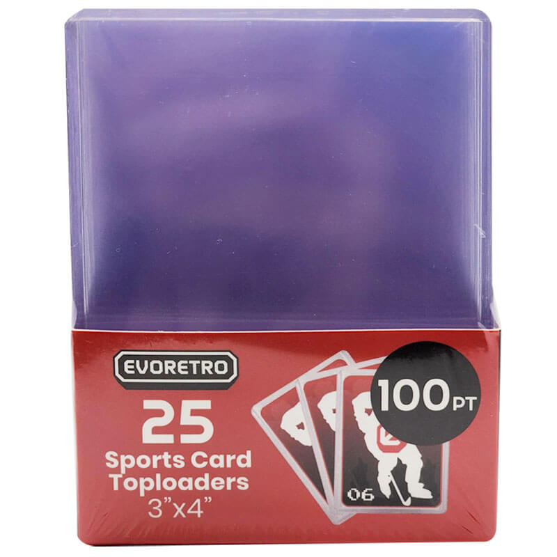25 Toploader 35pt/55pt/75pt/100pt/180pt – Pack of 25 Premium| Rigid Card Protectors for Trading Cards