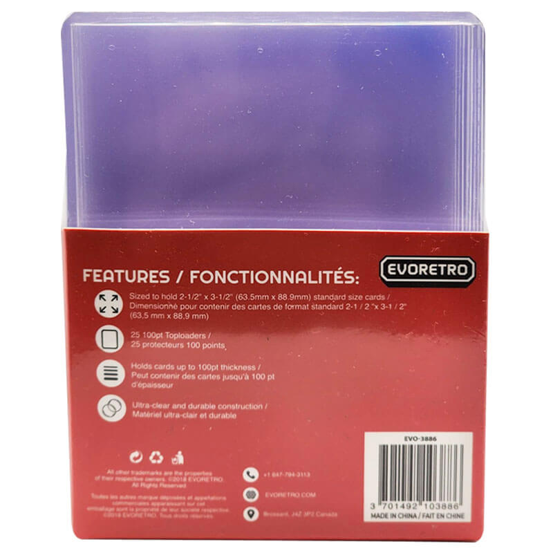 EVORETRO Top Loader 100 pt for Sport Card with Memorial 100pt