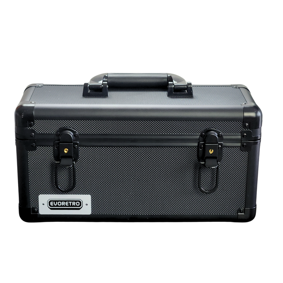 15-Slab Case Individual Slot with Handle, Black