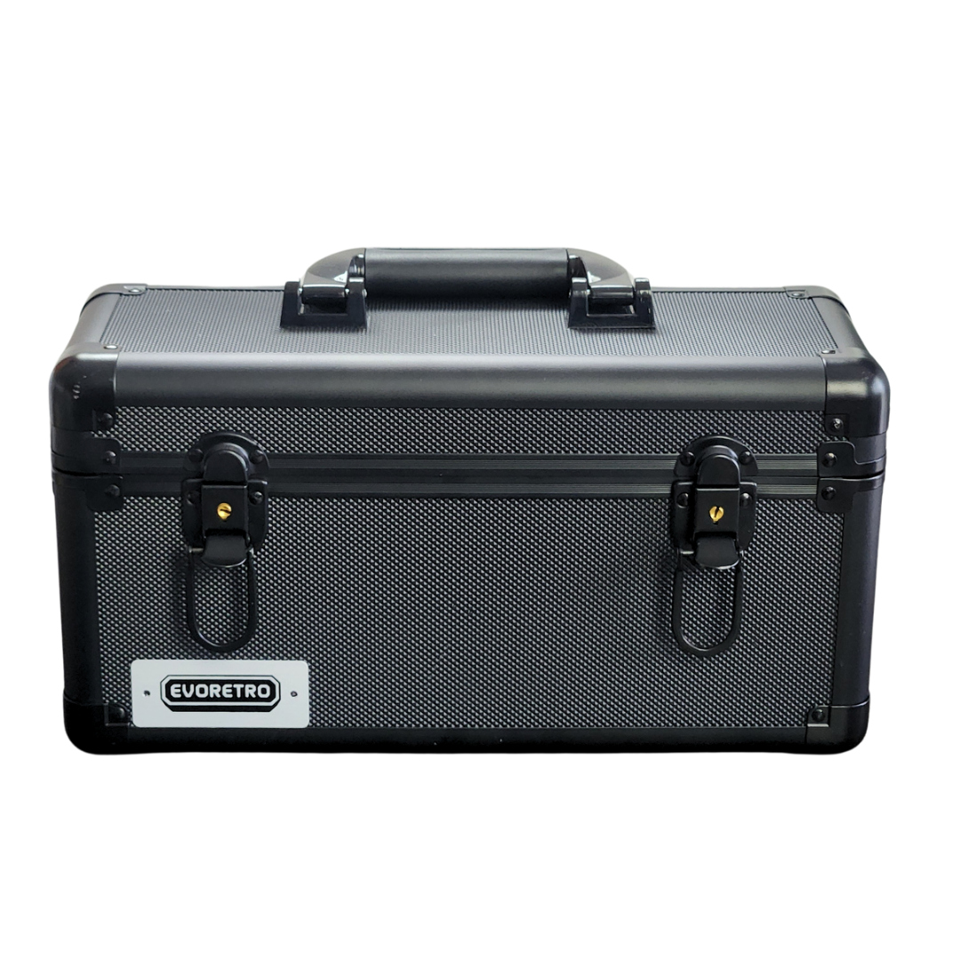 15-Slab Case Individual Slot with Handle, Black