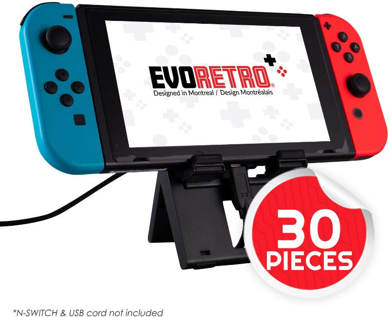 Support pliable Evoretro pour Nintendo Switch en noir