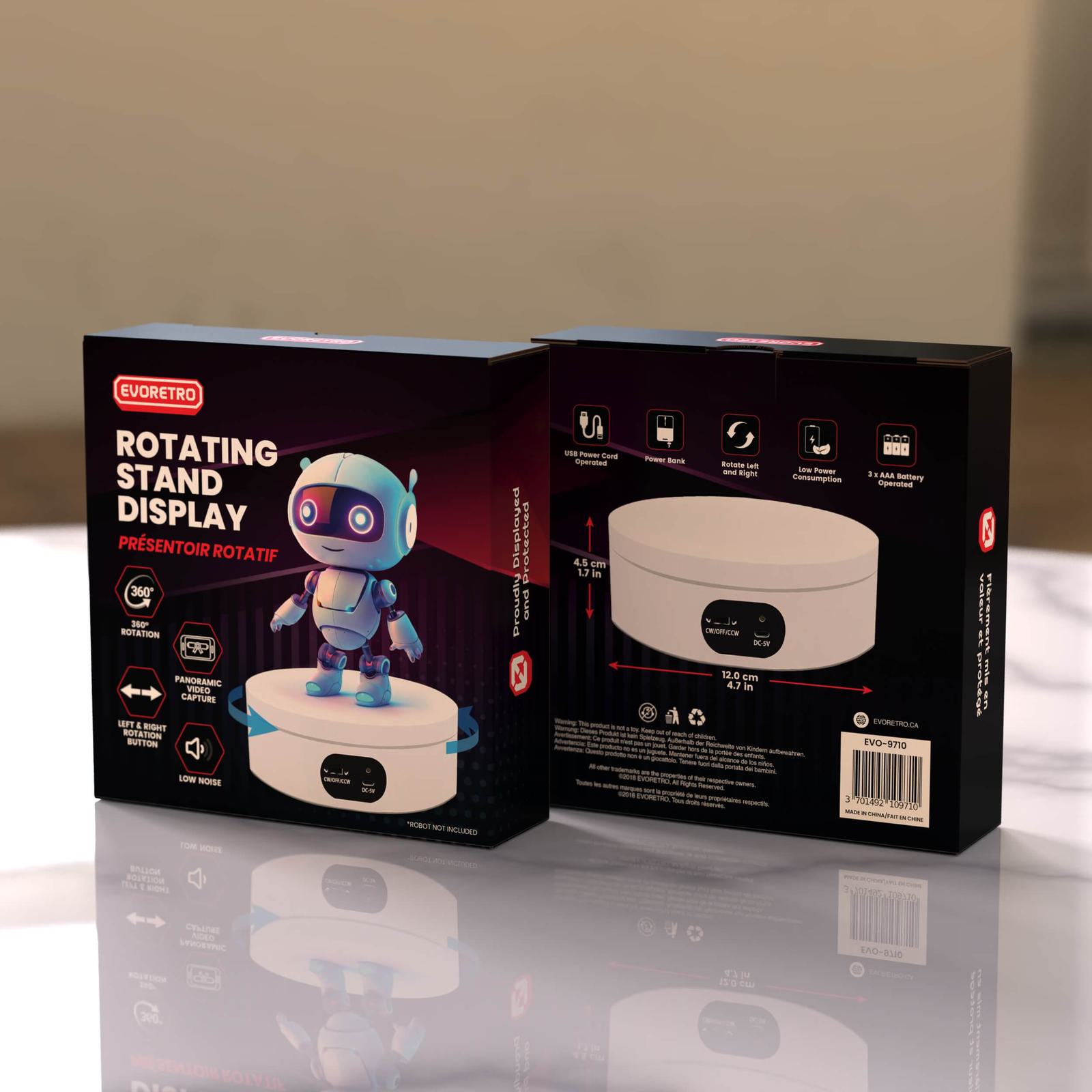 360 degree automatic rotating display