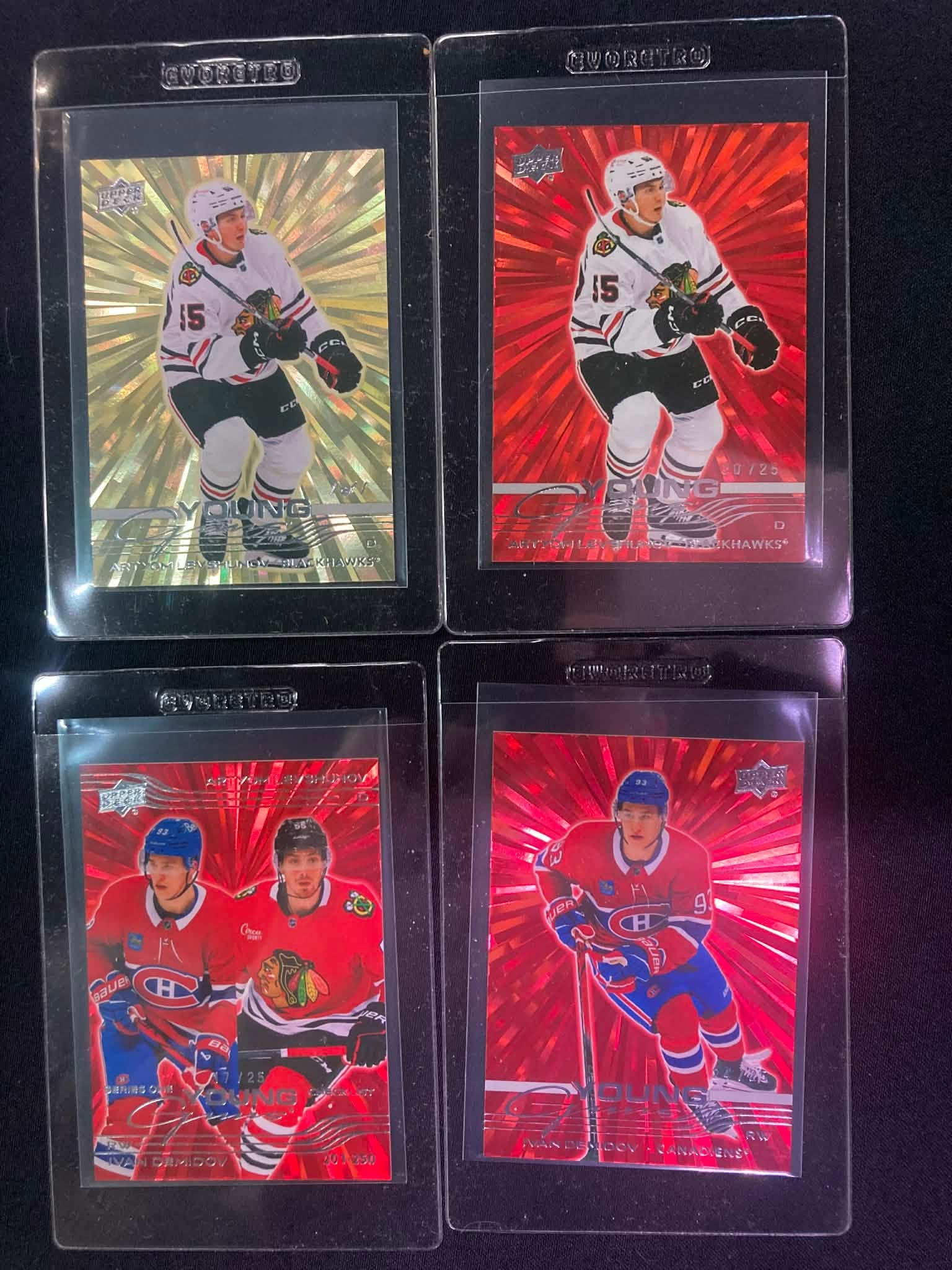 EVORETRO semi-rigid card holders card saver sleeves, flexible protectors for grading and trading cards