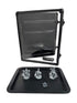 EVORETRO Aluminum Miniatures Display Case with 5 Magnetic Trays