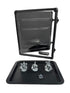 Aluminum Miniatures Display & Carry Case w/ 5 Metal Trays for Collectible Figures and Models