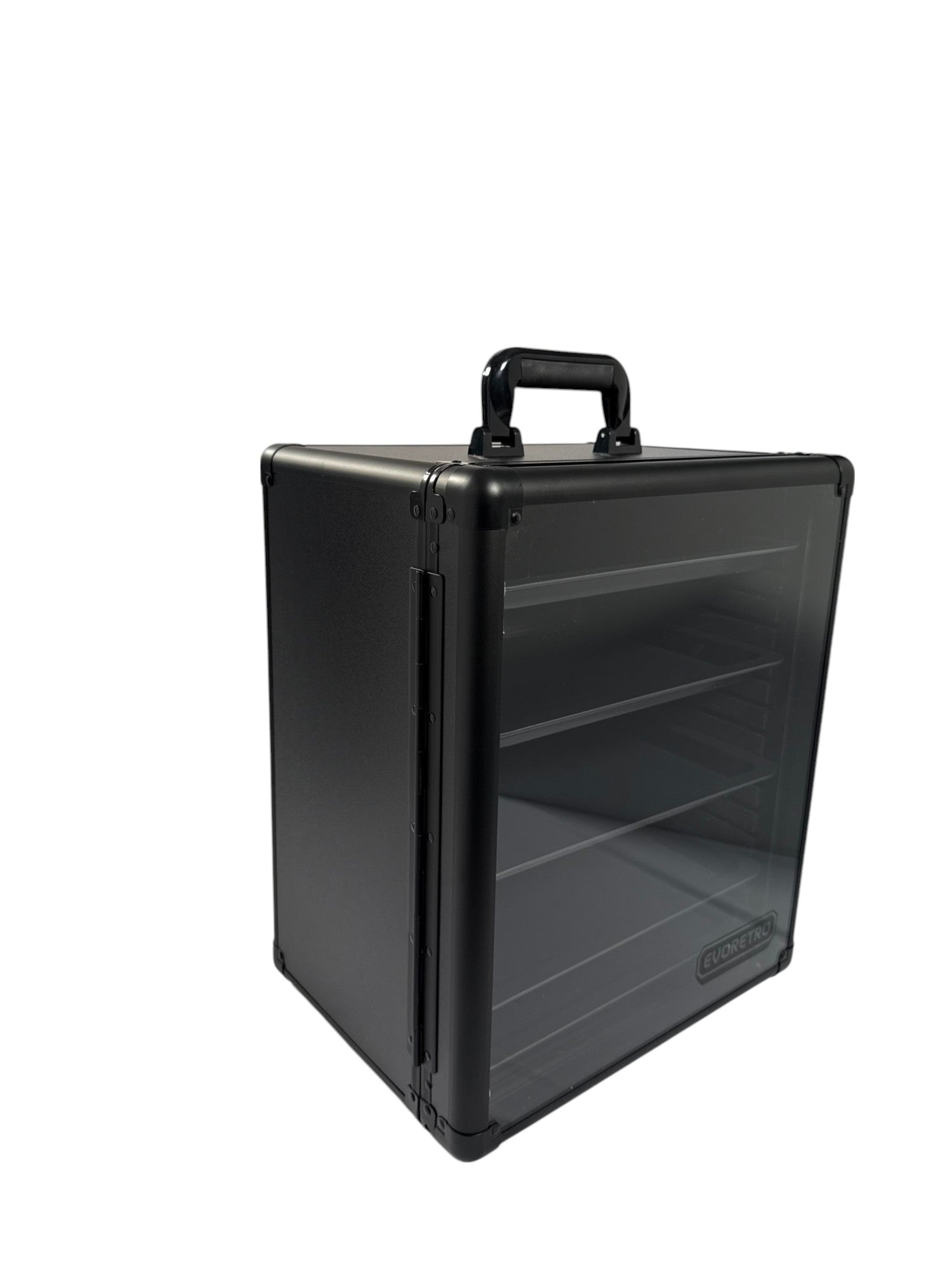 Aluminum Miniatures Display & Carry Case w/ 5 Metal Trays for Collectible Figures and Models