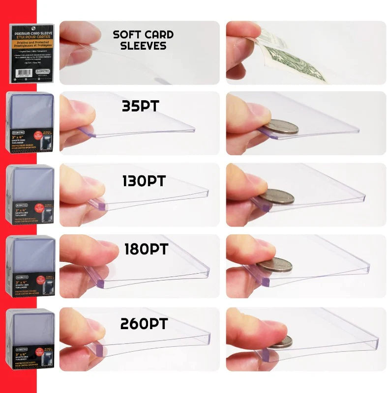 Protective 3x4 toploader card sleeves for standard cards – EVORETRO thickness