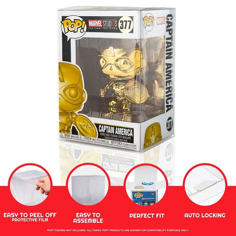 4-inch Funko Pop PET protectors – clear collectible display cases – EVORETRO features