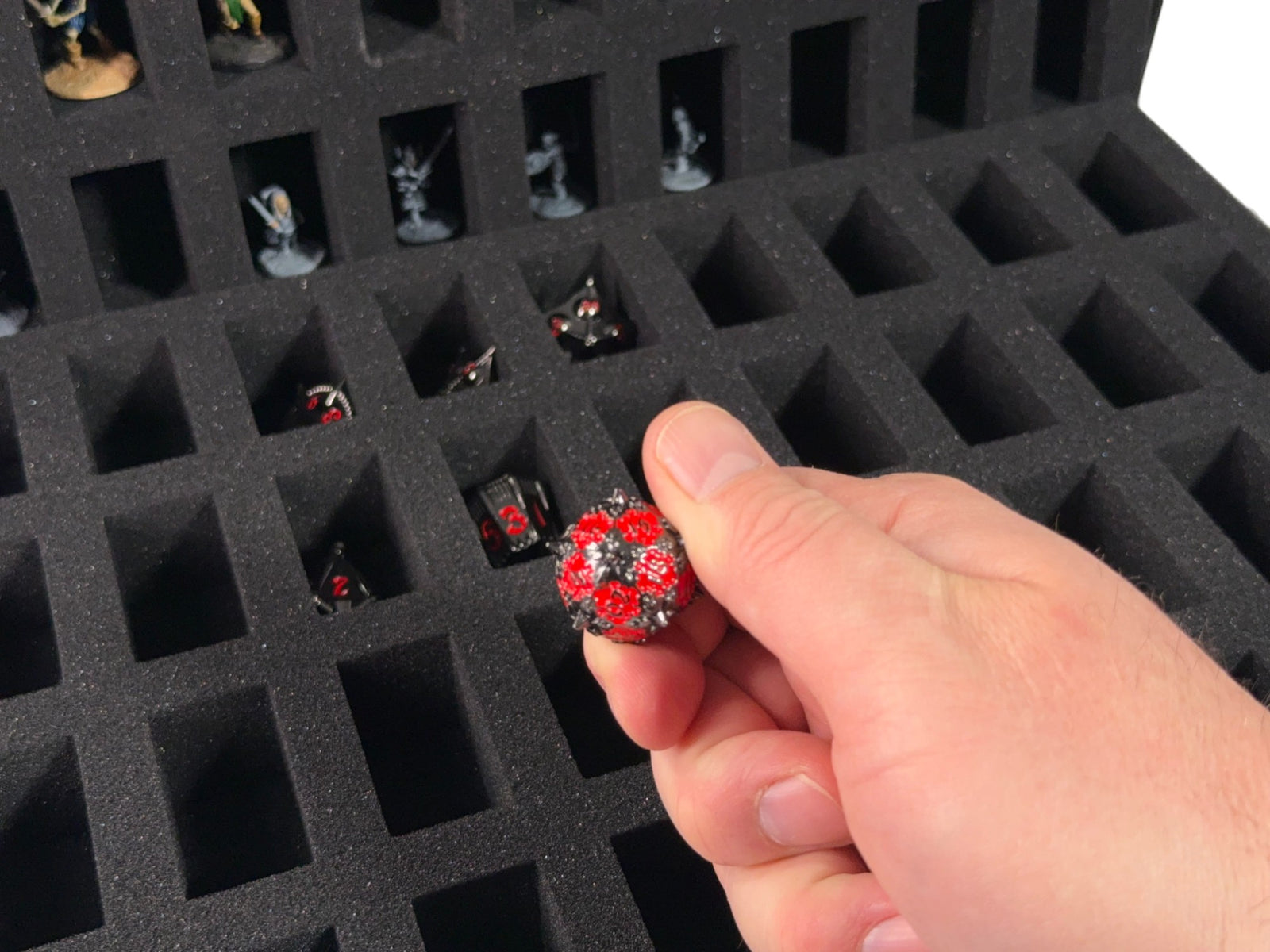 80-Slot Miniature Storage Case with Customizable Foam