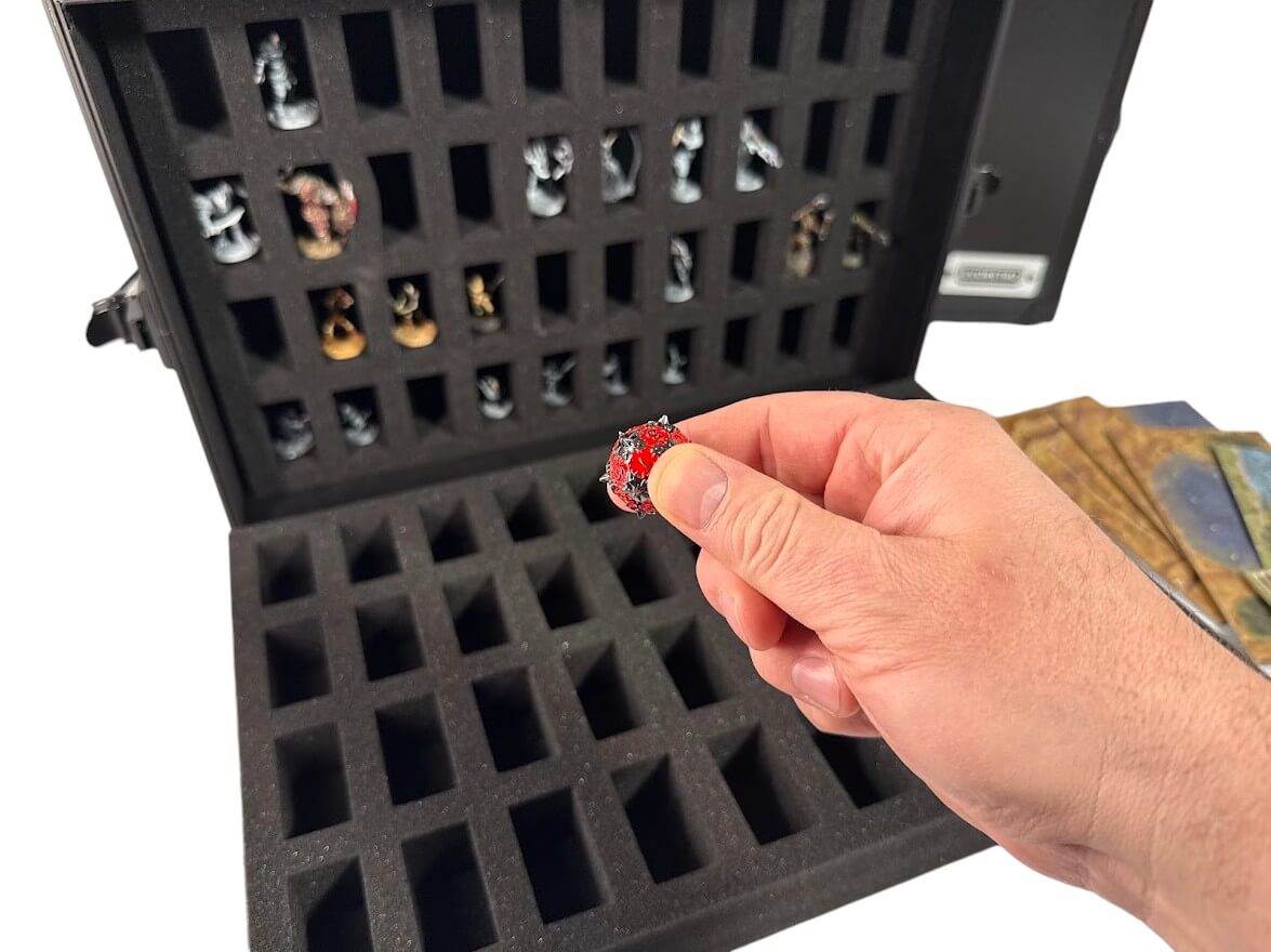 80-Slot Miniature Storage Case with Customizable Foam