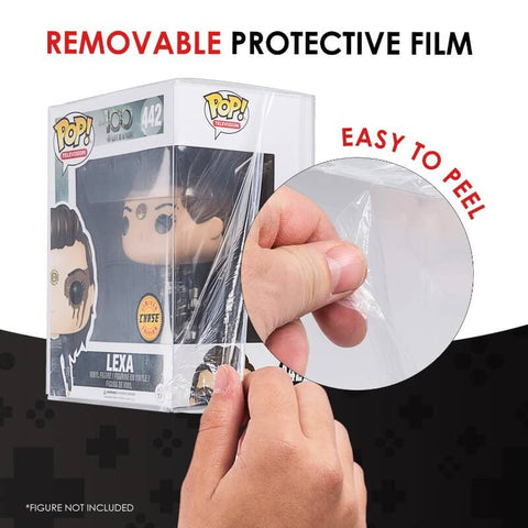 4-inch Funko Pop PET protectors – clear collectible display cases – EVORETRO removable protective film 